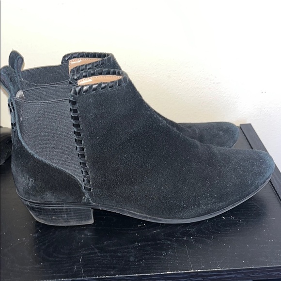 Jack Rogers Black Suede Ankle Booties - Picture 1 of 5